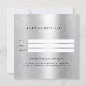 Moderne Schriftart Geschäft Geschenkgutschein (Rückseite)