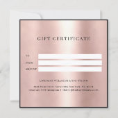 Moderne Schriftart Geschäft Geschenkgutschein (Rückseite)