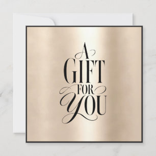 Moderne Schriftart Gold Geschäft Geschenkgutschein
