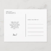 Moderne Schriftart Graduierungsparty Foto Einladun Postkarte (Rückseite)