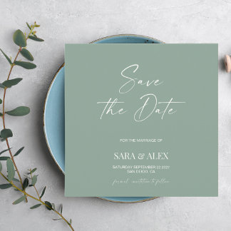 Moderne Schriftart Hellgrüne Typografie Hochzeit s