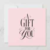 Moderne Schriftart Pink QR-Code-Geschenkgutschein (Vorderseite)