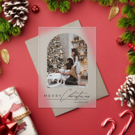 Moderne Schriftfamilie Arch Weihnachtskarte mit Fo Acryleinladungen