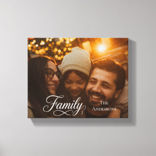 Moderne Schriftfamilie Benutzerdefinierter Foto-Na Leinwanddruck