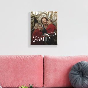 Moderne Schriftfamilie Benutzerdefinierter Foto-Na Leinwanddruck