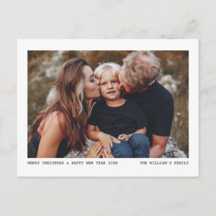 Moderne Schriftfamilie Porträt Weihnachtsfoto Feiertagspostkarte