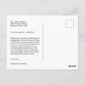 Moderne Schriftfoto-Hochzeit Postkarte (Rückseite)