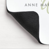 Moderne Schriftmonogramm in Salbeigrün Mousepad (Ecke)