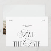 Moderne Schrifttypografie Foto Save The Date (Vorne/Hinten)