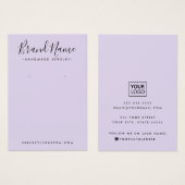 Moderne Schriftzeichen fügen lila Ohrmarkierungska (Vorne & Hinten)