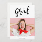 Moderne Schriftzeichen Hochschule Abschluss Einladung (Vorne/Hinten)