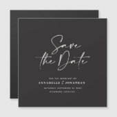 Moderne Schriftzeichen Hochzeit speichern das Datu Magnetkarte (Vorne/Hinten)