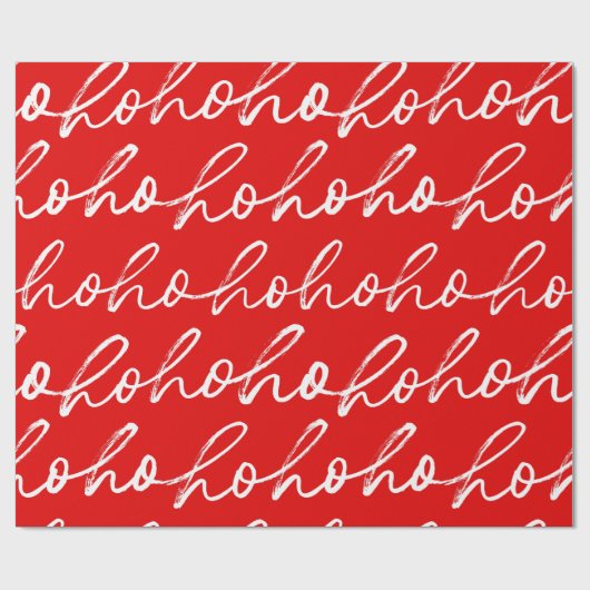 Moderne Schriftzeichen in Rot und Weiß Geschenkpapier (Flach)