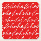 Moderne Schriftzeichen in Rot und Weiß Rechteckiger Pappuntersetzer (Vorderseite)