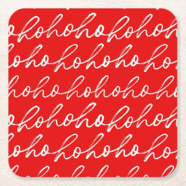 Moderne Schriftzeichen in Rot und Weiß Rechteckiger Pappuntersetzer