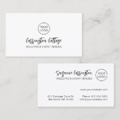 Moderne Schriftzeichen-Logo hinzufügen. Minimalist Visitenkarte (Vorne/Hinten)