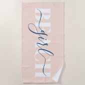 Moderne Schriftzeichen Strandtuch (Vorderseite)