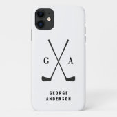 Moderne Schriftzeichen von Golf monogram elegant  Case-Mate iPhone Hülle (Rückseite)