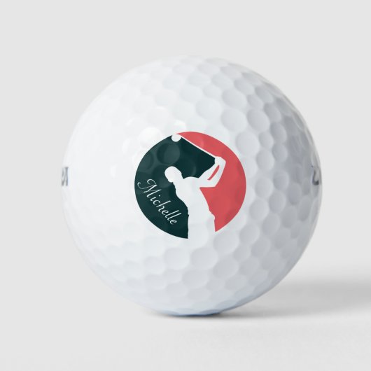 Moderne Schriftzeichen von Golf monogram elegant Golfball (Vorderseite)