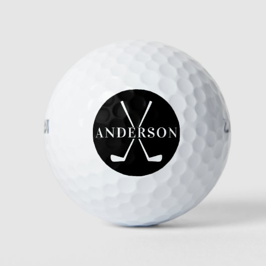 Moderne Schriftzeichen von Golf monogram elegant Golfball (Vorderseite)