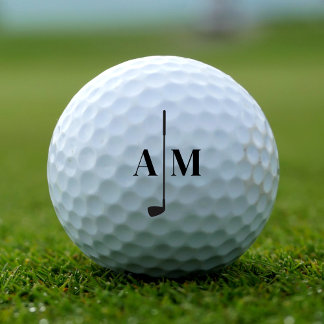 Moderne Schriftzeichen von Golf monogram elegant Golfball