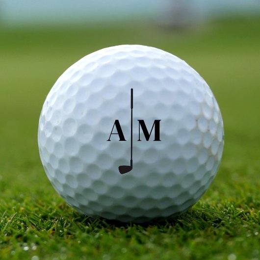 Moderne Schriftzeichen von Golf monogram elegant Golfball