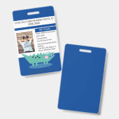 Moderne Schulbildung Schüler Alligator Ausweis (Vorder- & Rückseite)