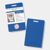 Moderne Schulbildung Unschulischer Schüler Blau Ausweis (Front & Back)
