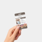 Moderne Schulbildung Unschulischer Student Donut Ausweis (Handheld)