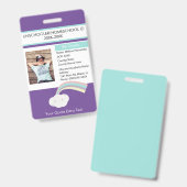 Moderne Schulbildung Unschulschülerwolke Ausweis (Front & Back)