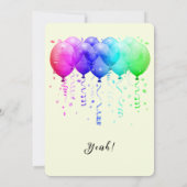 Moderne Schulden Kostenlose Tee Party Einladung (Rückseite)