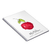 MODERNE SCHULE LEHRER ÖLPENDE HAND ZEICHNEN APPLE NOTIZBLOCK (Rechte Seite)