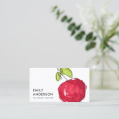 MODERNE SCHULE LEHRER ÖLPENDE HAND ZEICHNEN APPLE VISITENKARTE (Stehend Vorderseite)