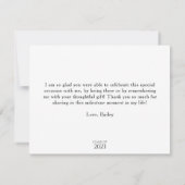 Moderne Schulfarben 2023 Rotes Foto Abschluss Dankeskarte (Rückseite)