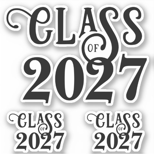 Moderne Schulklasse Set von 3 Aufkleber (Vorderseite)