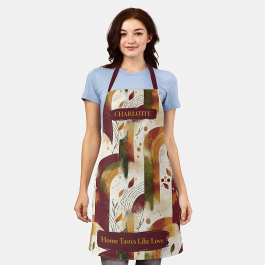 Moderne Schürze des Herbstbogens mit Individuelle  (Getragen)