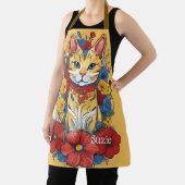 Moderne Schürze von Blumenkästen, Niedliches Katze (InSitu)