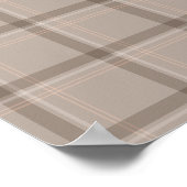 Moderne schwan Kariert Gingham Boy Baby Dusche Wil Poster (Ecke)