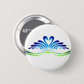 MODERNE SCHWÄNE u. HERZ durch SHARON SHARPE Button (Vorne & Hinten)