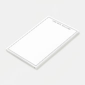 Moderne Schwarz-Beruflich-dünne Grenzlinie Post-it Klebezettel (angewinkelt)