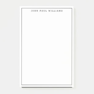 Moderne Schwarz-Beruflich-dünne Grenzlinie Post-it Klebezettel