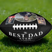 Moderne Schwarz Bester Vater Vater 3 FotoCollage Football