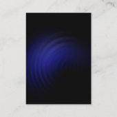 Moderne schwarz-blaue Monogramm-Musterkarte Visitenkarte (Rückseite)