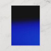 Moderne schwarz-blaue Visitenkarte (Rückseite)