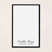 Moderne Schwarz-Border-Schmuck-Erd-Display-Karte (Vorderseite)