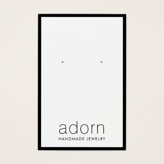 Moderne Schwarz-Border-Schmuck-Erd-Display-Karte (Vorderseite)