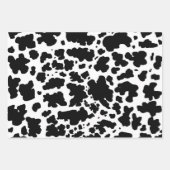 Moderne schwarz-braune Kuhhaut Textur Tierdruck Geschenkpapier Set (Vorderseite)