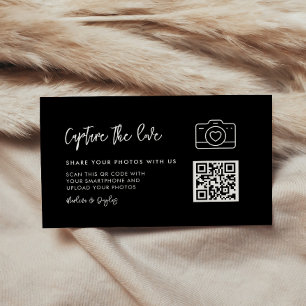 Moderne Schwarz Capture the Liebe Begleitkarte