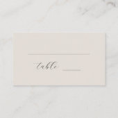 Moderne Schwarz-Elfenbein-Monogramm-Minimalistisch Platzkarte (Rückseite)