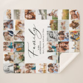 Moderne Schwarz-Foto-Drehbuchfamilie Sherpadecke (Vorderseite (Horizontal))